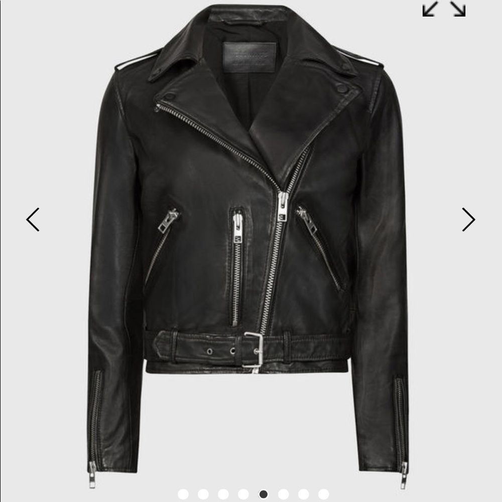 NWT All Saints Balfern Leather Biker Jacket